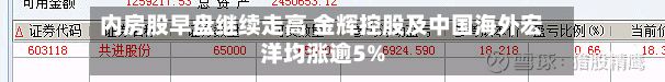 内房股早盘继续走高 金辉控股及中国海外宏洋均涨逾5%