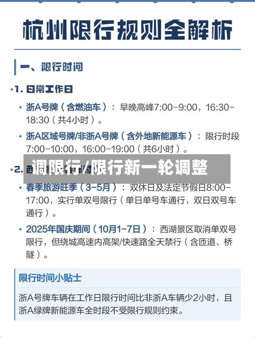 调限行/限行新一轮调整