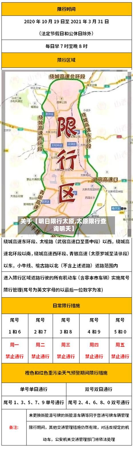 关于【明日限行太原,太原限行查询明天】