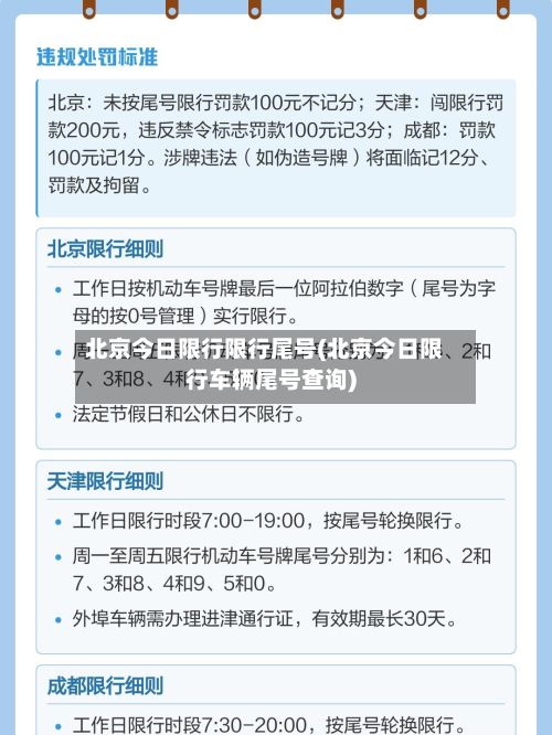 北京今日限行限行尾号(北京今日限行车辆尾号查询)-第3张图片