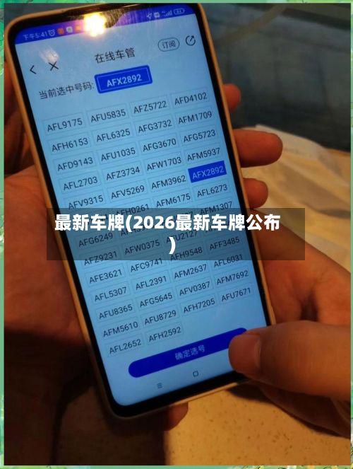 最新车牌(2026最新车牌公布)-第2张图片