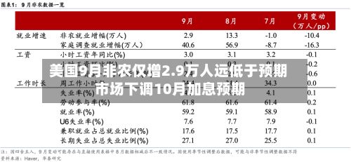 美国9月非农仅增2.9万人远低于预期 市场下调10月加息预期-第2张图片