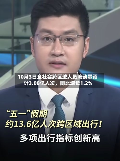 10月3日全社会跨区域人员流动量预计3.08亿人次	，同比增长1.2%-第2张图片