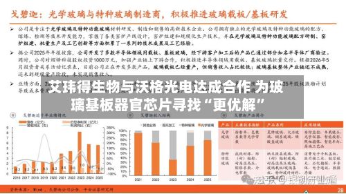 艾玮得生物与沃格光电达成合作 为玻璃基板器官芯片寻找“更优解”-第2张图片