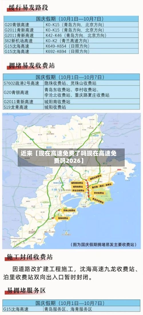 近来【现在高速免费了吗现在高速免费吗2026】-第2张图片
