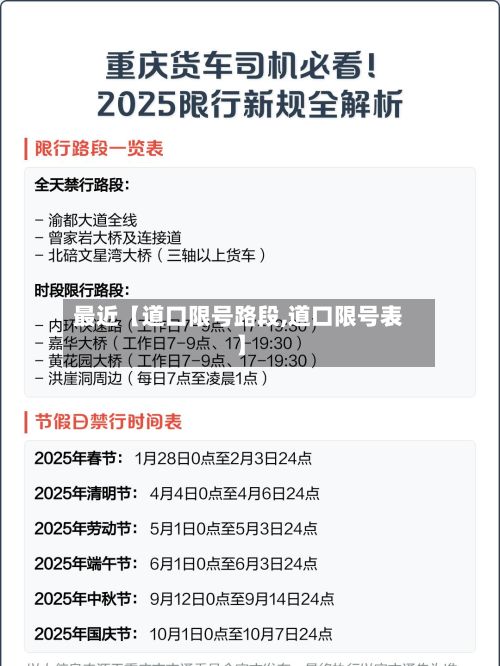 最近【道口限号路段,道口限号表】