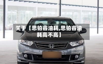 关于【思铂睿油耗,思铂睿油耗高不高】-第3张图片