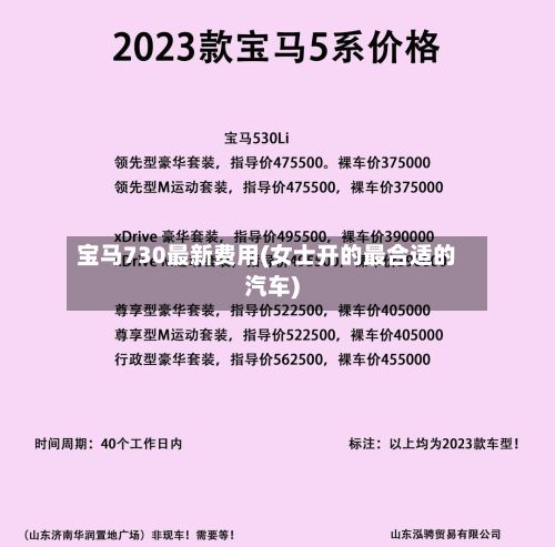 宝马730最新费用(女士开的最合适的汽车)-第2张图片