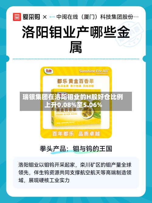 瑞银集团在洛阳钼业的H股好仓比例上升0.08%至5.06%-第2张图片