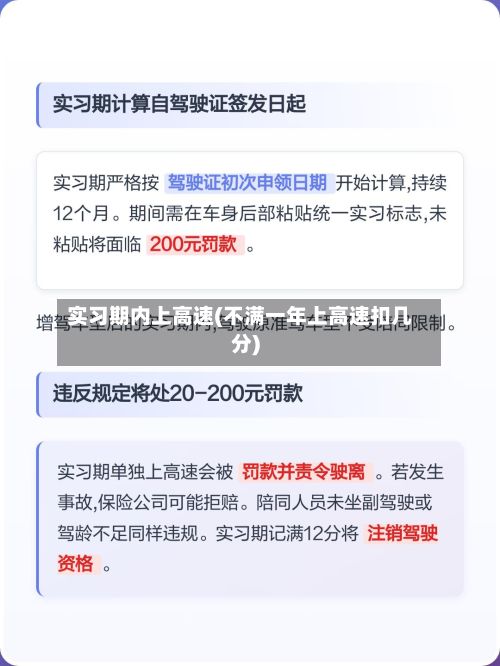 实习期内上高速(不满一年上高速扣几分)-第2张图片