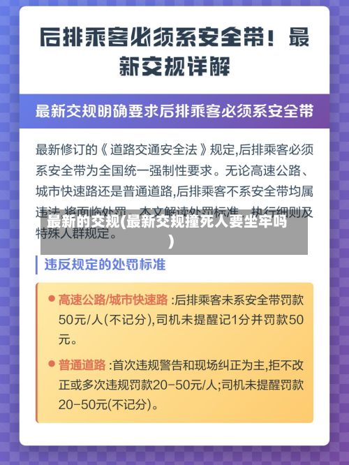 最新的交规(最新交规撞死人要坐牢吗)-第2张图片