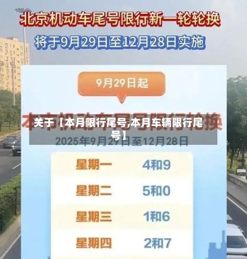 关于【本月限行尾号,本月车辆限行尾号】