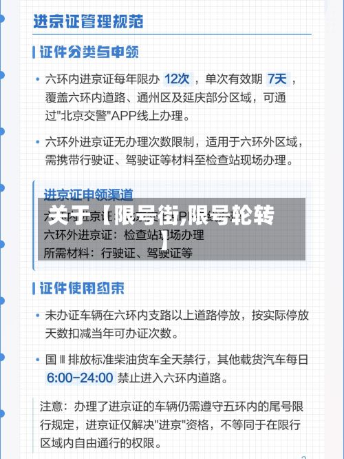 关于【限号街,限号轮转】-第2张图片