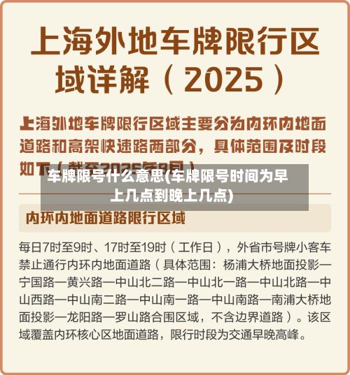 车牌限号什么意思(车牌限号时间为早上几点到晚上几点)-第3张图片