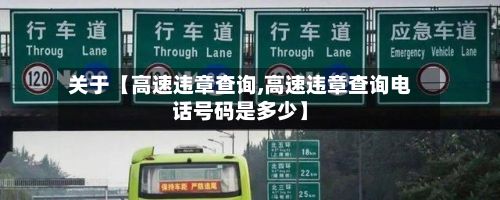 关于【高速违章查询,高速违章查询电话号码是多少】-第2张图片