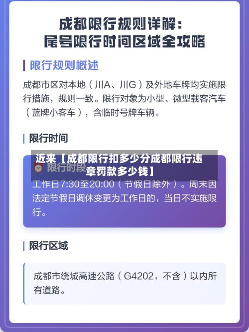 近来【成都限行扣多少分成都限行违章罚款多少钱】
