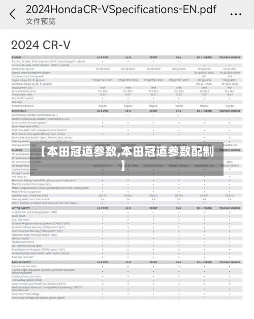 【本田冠道参数,本田冠道参数配制】-第3张图片
