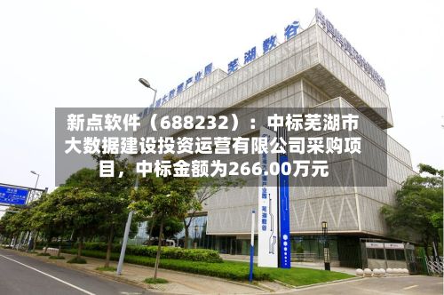新点软件（688232）：中标芜湖市大数据建设投资运营有限公司采购项目，中标金额为266.00万元