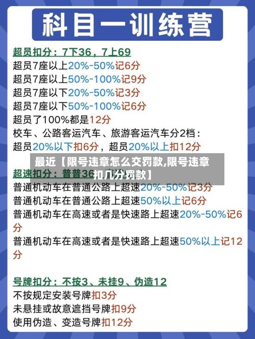 最近【限号违章怎么交罚款,限号违章扣几分罚款】