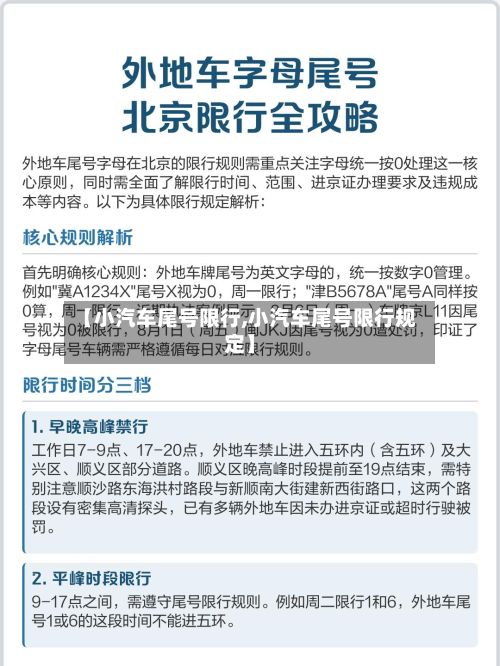 【小汽车尾号限行,小汽车尾号限行规定】