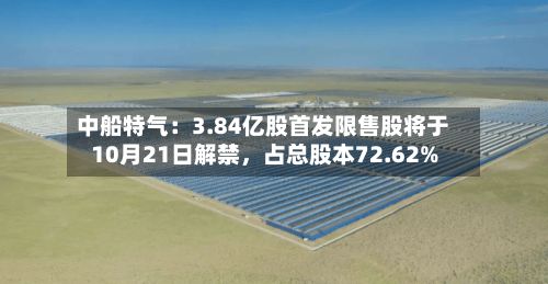 中船特气：3.84亿股首发限售股将于10月21日解禁	，占总股本72.62%-第2张图片