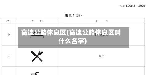 高速公路休息区(高速公路休息区叫什么名字)-第3张图片