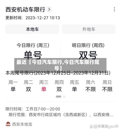 最近【今日汽车限行,今日汽车限行尾号】-第3张图片