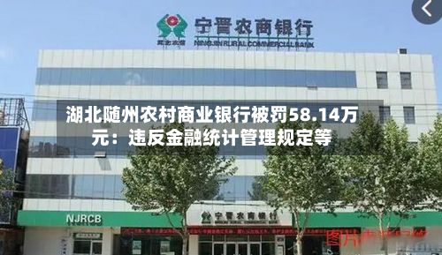 湖北随州农村商业银行被罚58.14万元：违反金融统计管理规定等