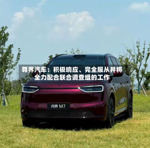 尊界汽车：积极响应、完全服从并将全力配合联合调查组的工作-第2张图片