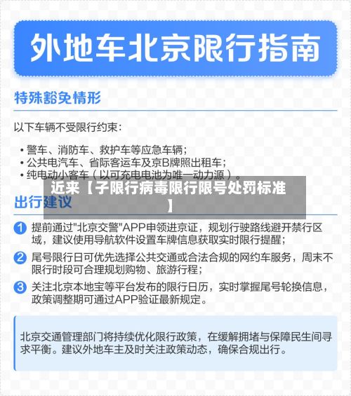 近来【子限行病毒限行限号处罚标准】-第2张图片
