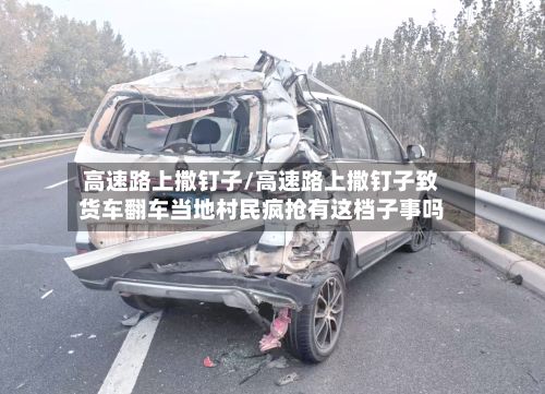 高速路上撒钉子/高速路上撒钉子致货车翻车当地村民疯抢有这档子事吗