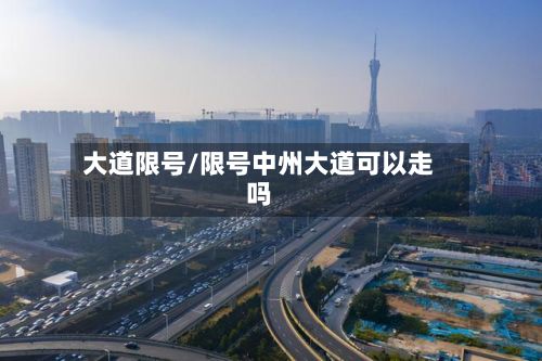 大道限号/限号中州大道可以走吗