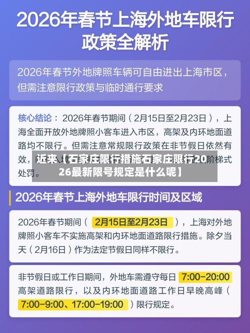 近来【石家庄限行措施石家庄限行2026最新限号规定是什么呢】-第2张图片