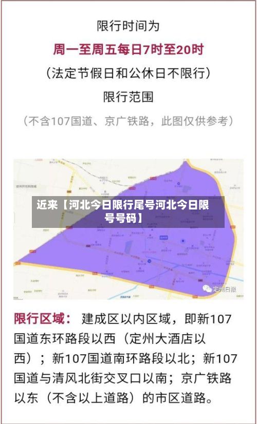 近来【河北今日限行尾号河北今日限号号码】