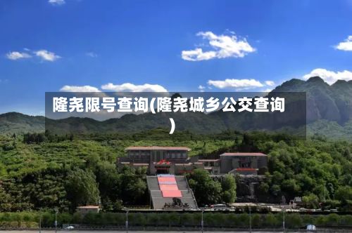 隆尧限号查询(隆尧城乡公交查询)-第3张图片