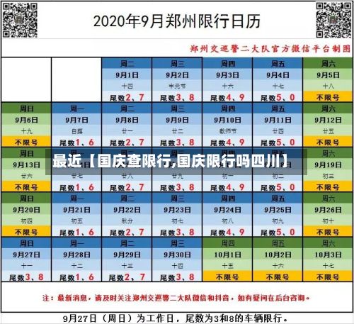 最近【国庆查限行,国庆限行吗四川】