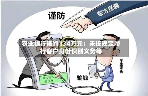 农业银行被罚134万元：未按规定履行客户身份识别义务等-第2张图片