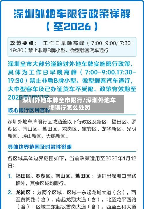 深圳外地车牌全市限行/深圳外地车牌限行怎么处罚