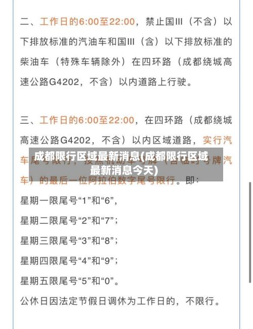 成都限行区域最新消息(成都限行区域最新消息今天)