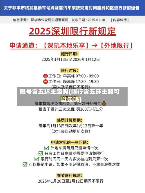 限号含五环主路吗(限行含五环主路可以走吗)-第3张图片