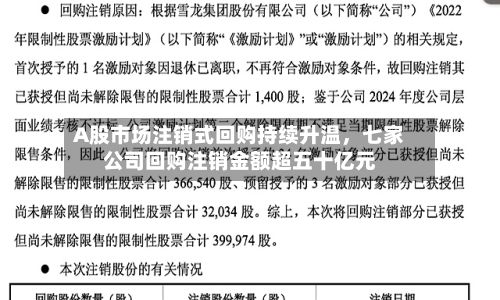 A股市场注销式回购持续升温，七家公司回购注销金额超五十亿元-第3张图片
