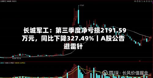 长城军工：第三季度净亏损2191.59万元，同比下降327.49%丨A股公告避雷针