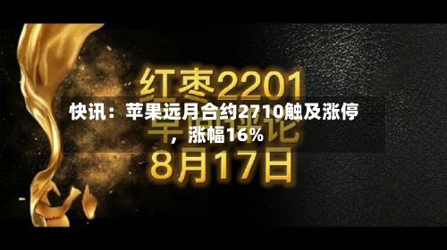 快讯：苹果远月合约2710触及涨停，涨幅16%-第2张图片