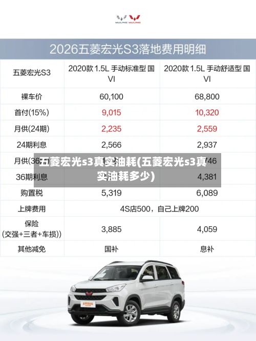 五菱宏光s3真实油耗(五菱宏光s3真实油耗多少)-第2张图片