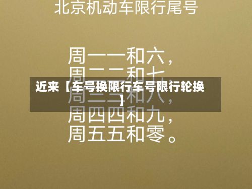 近来【车号换限行车号限行轮换】
