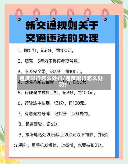 违反限行怎么处罚/违反限行怎么处罚?-第3张图片