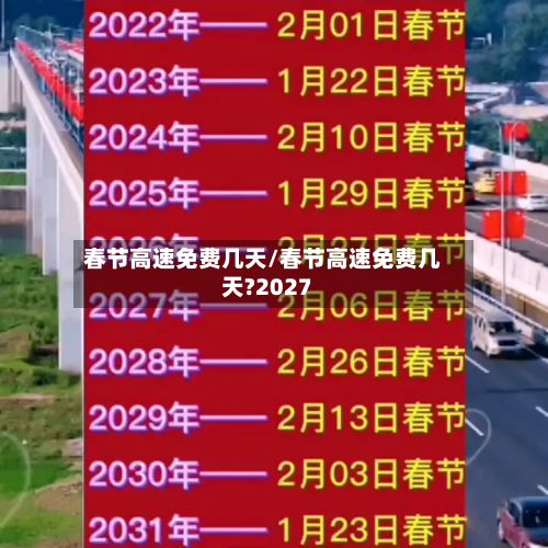 春节高速免费几天/春节高速免费几天?2027-第2张图片