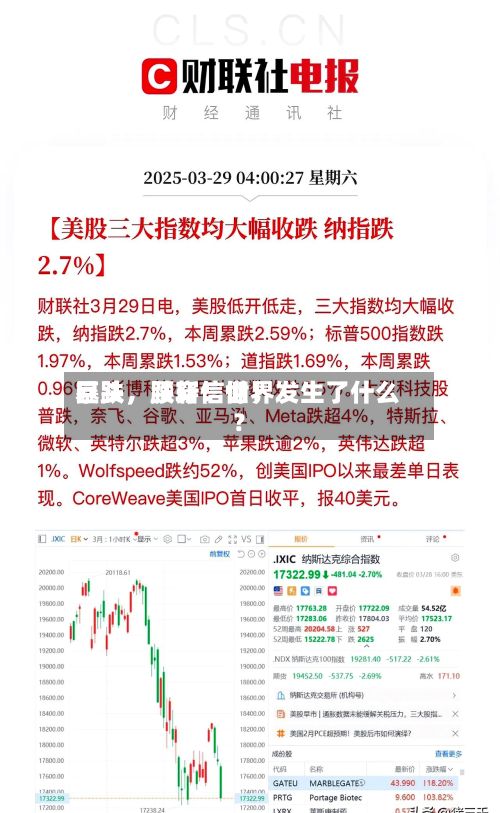 暴跌，腰斩！世界巨头，跌穿信仰！发生了什么？